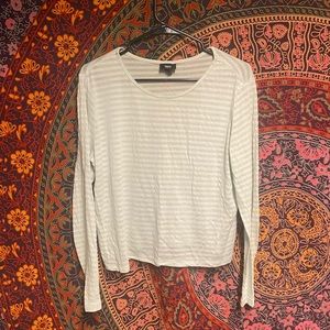 Sheer baby blue stripped long sleeve